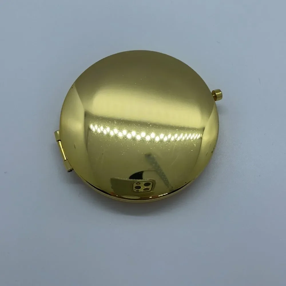 Pink Rhinestone Gold Double Sided Compact Mirror - Picture 2 of 6